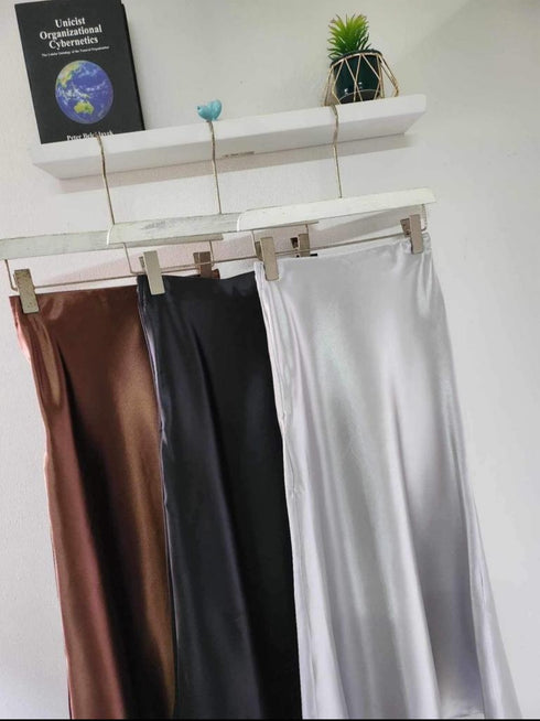 Satin A-Line Skirts